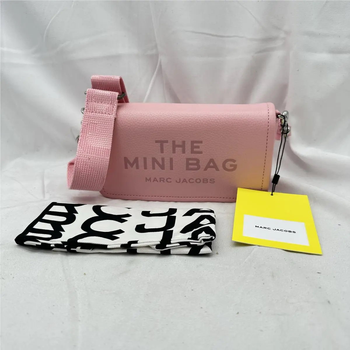 Marc Jacobs The Mini Bag Crossobdy Clutch Bag Leather Ribbon Pink