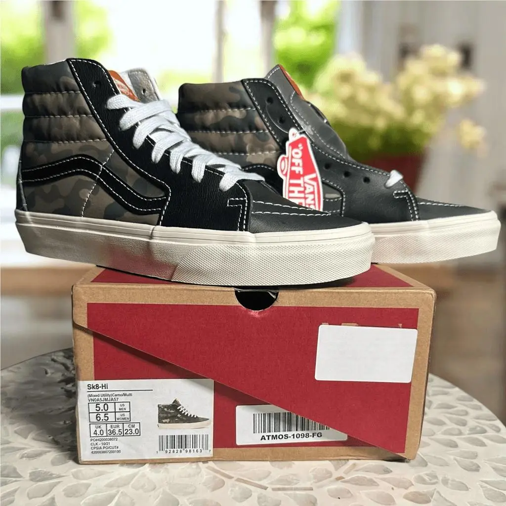 Vans shoes - VANS Sk8-Hi Mixed Utility Camo Sneakers - Multicolor, Exterior: Multicolor 1