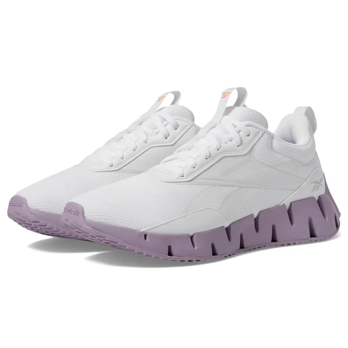 Reebok Womens Zig Dynamica Str White/barely Grey/dusk Purple 9.5 Medium