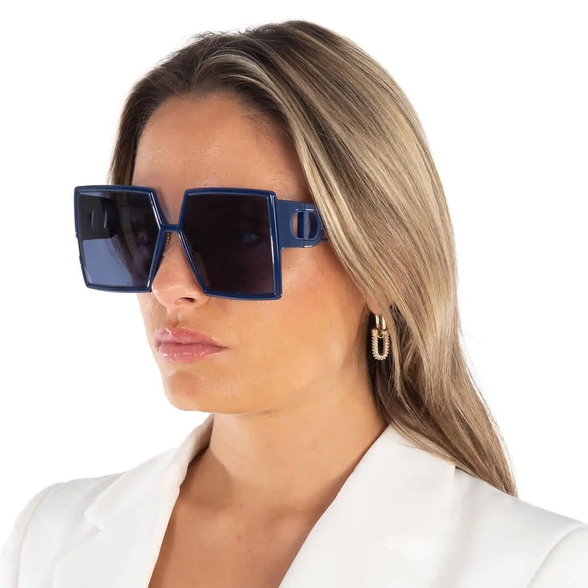Dior 30MONTAIGNE SU Blue Square Ladies Sunglasses CD40030U 30B0 58