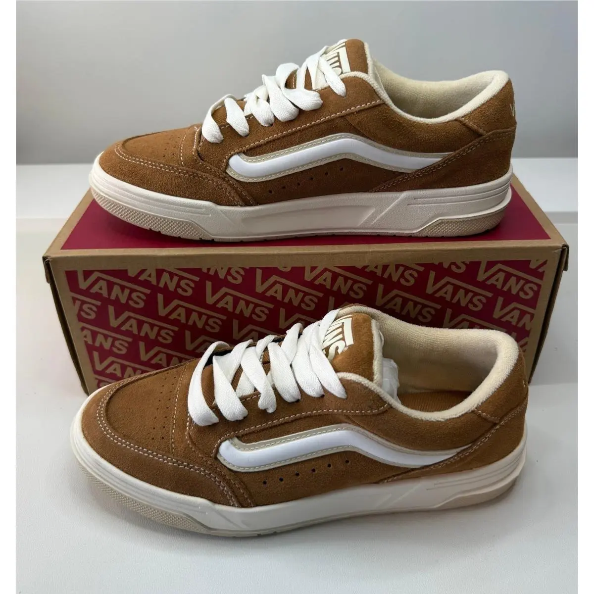 Vans Hylane Brown Suede Skate Sneakers Mens 8 Womens 9.5 VN000D1JBRO