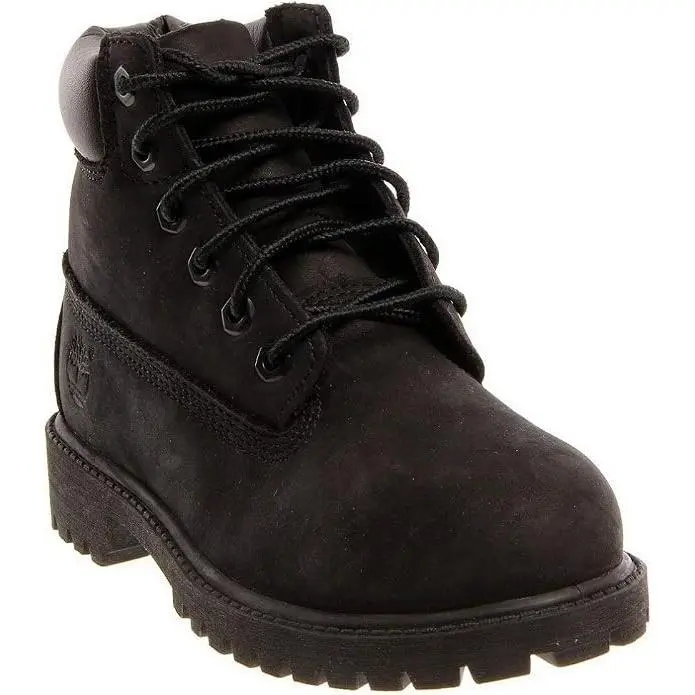 Timberland Kid`s 6-Inch Premium Waterproof Boots Black Nubuck 6 M US Big Kids