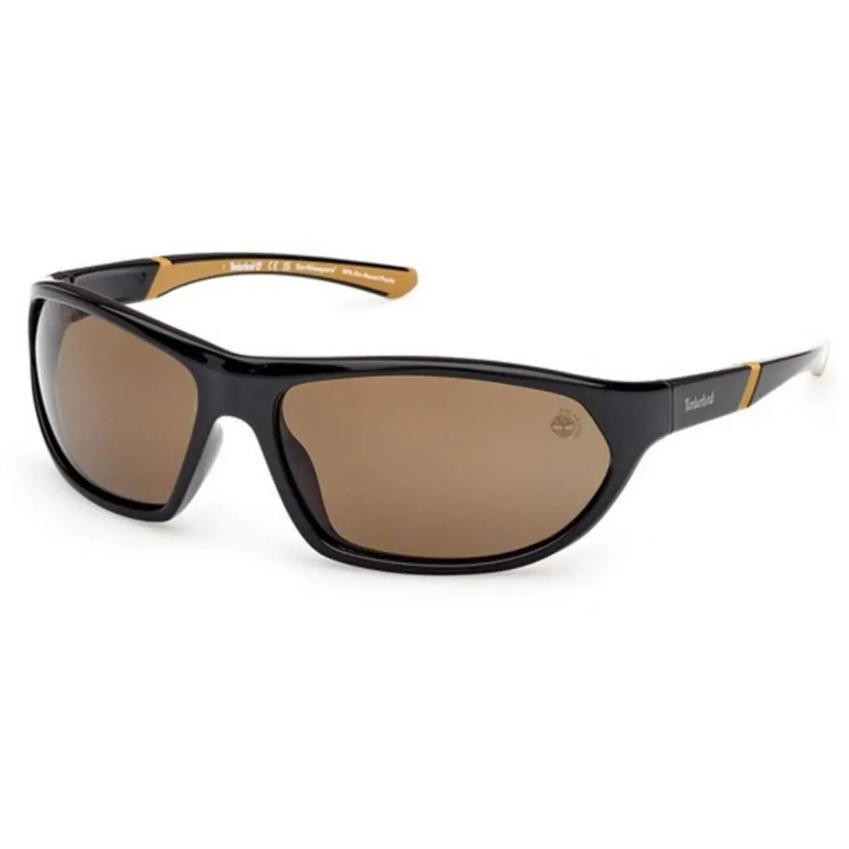 Timberland Men`s Sunglasses Shiny Black Rectangular Full Rim Frame TB00035 6701H