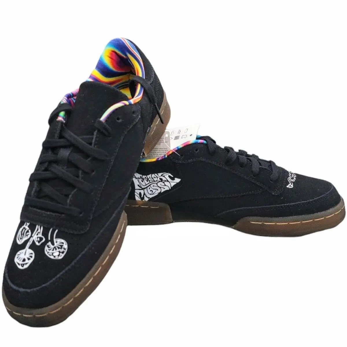 Reebok Club C 85 Peace Train Black Q46200 Sneaker Shoes Men 7.5 Women 9.5 W/box
