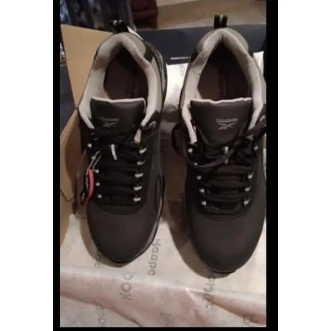 Reebok Beamer Men`s Athletic Work Shoe Black/grey Trim Boots RB1062 -all Sizes