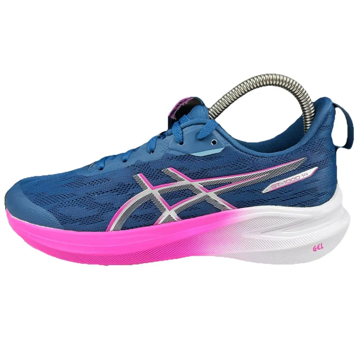Asics GT-1000 14 GS Kids Running Shoes Size 5.5 Twilight Blue/digital Sakura