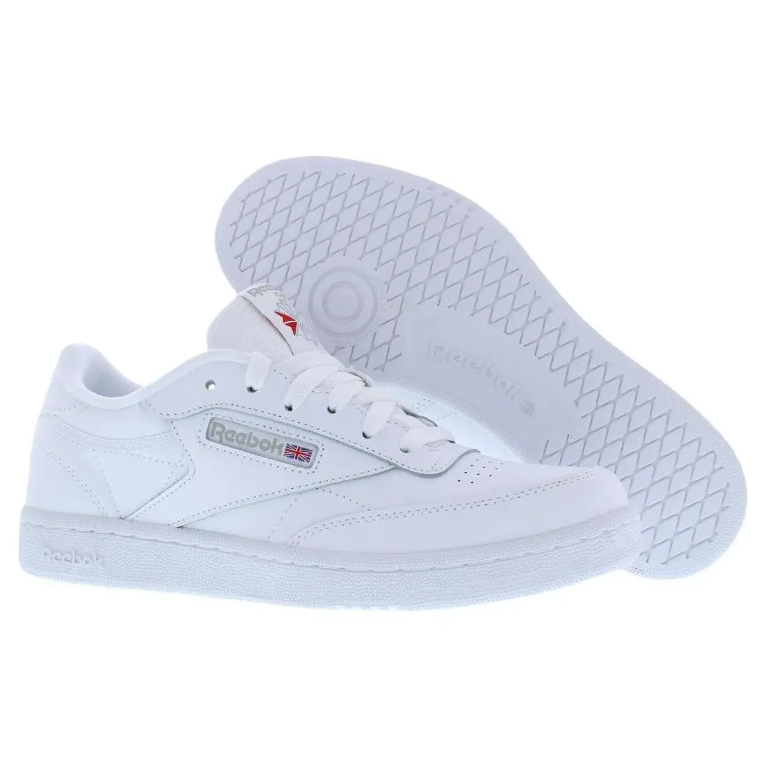 Reebok Club C GS Boys Shoes Size 6 Color: White/sheer Grey