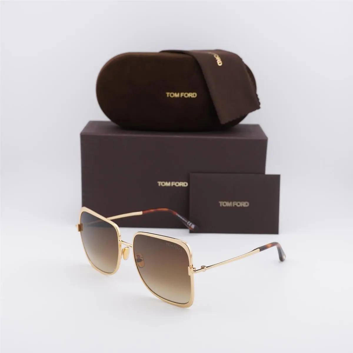 FT1319 30F Shiny Deep Gold/brown Gradient 57-17-140 Sunglasses by Tom Ford