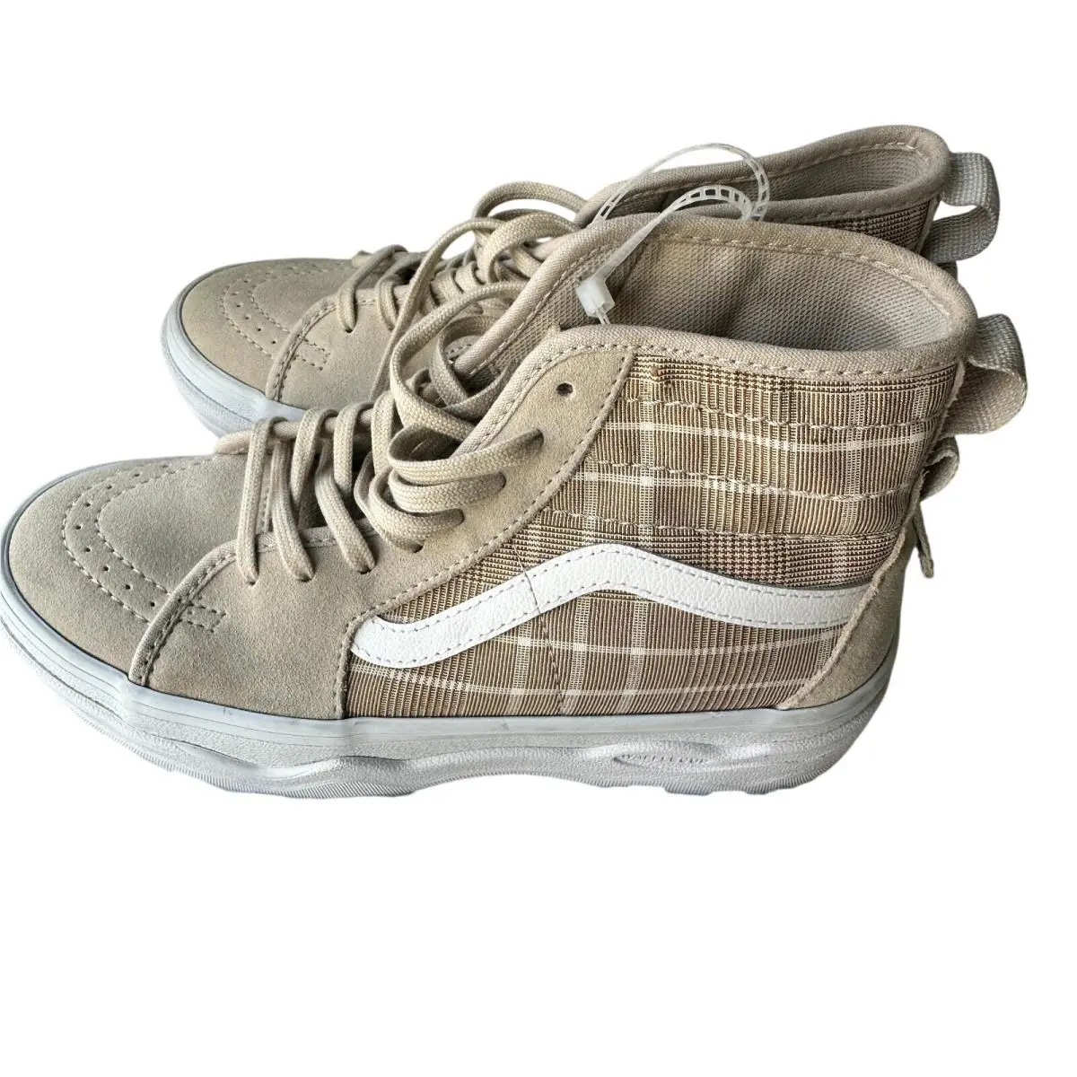Vans Sk8-Hi High Top Plaid Suede Sneaker Casual Shoes Women`s 7 Mens 5.5