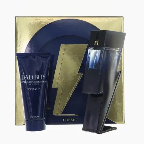 Bad Boy Cobalt by Carolina Herrera Gift Set For Men 2 Piece Gift Set - 3.4 Oz