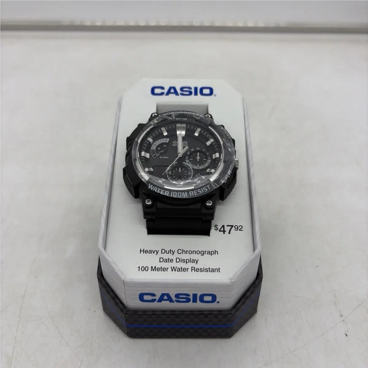 Casio Chronograph MCW200H-1ATN 100 Meter Water Resistance Black Resin Date