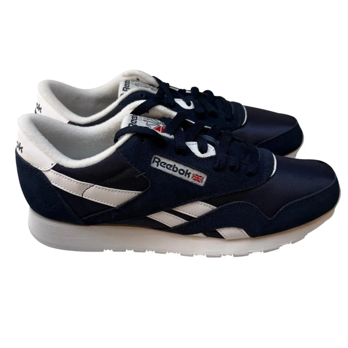 Reebok Classic Nylon Navy White Suede Sneakers GY7928 Mens Size 9.5
