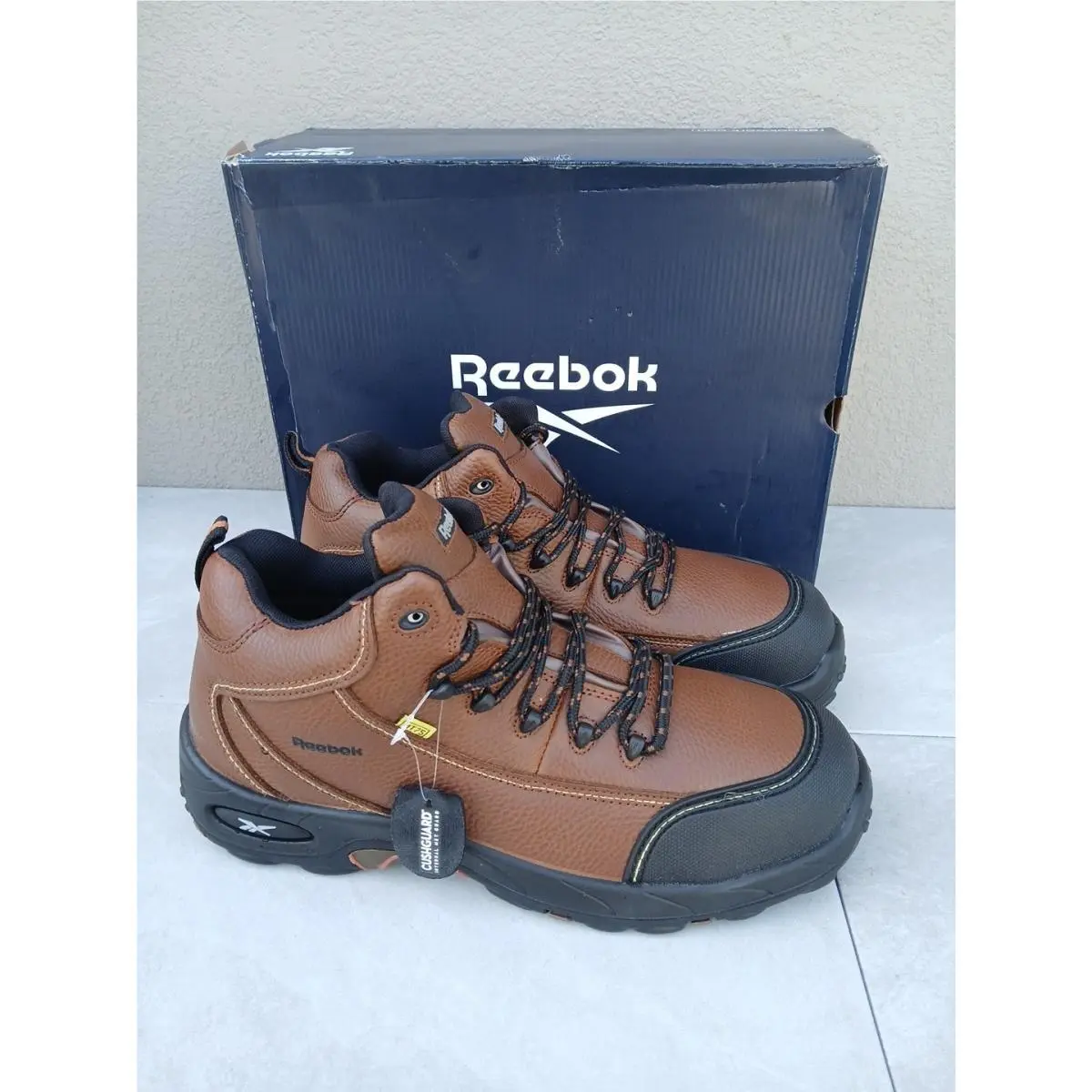 Reebok Tiahawk Composite Toe Waterproof Work Hiker Safety Shoes Brown Mens 10-W