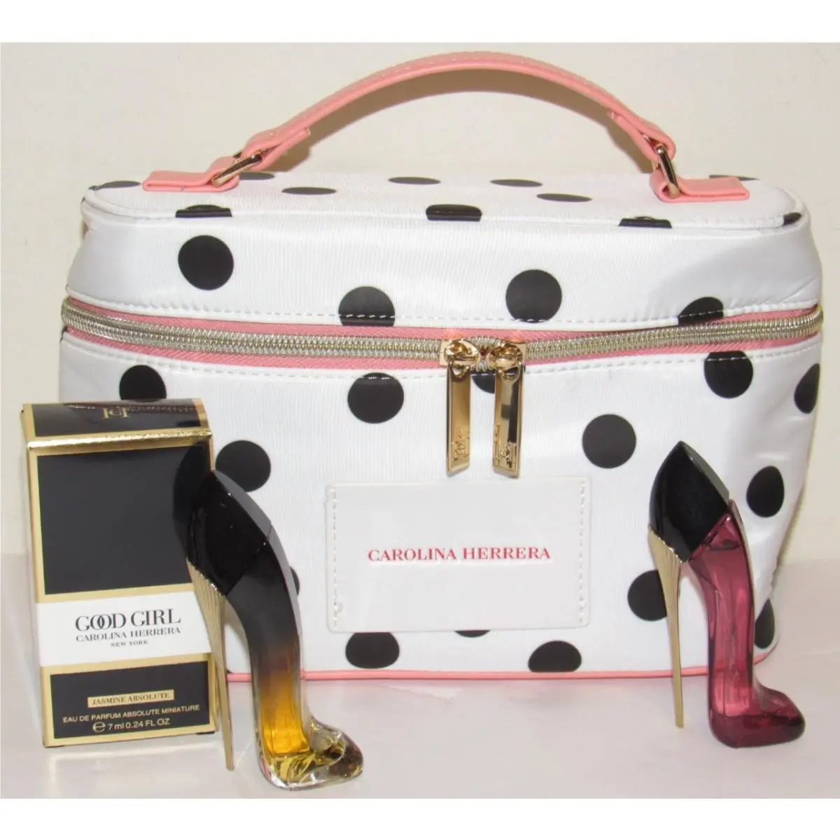 Carolina Herrera Good Girl Jasmine Absolute Perfume .24 Oz Polka Dot Bag Set