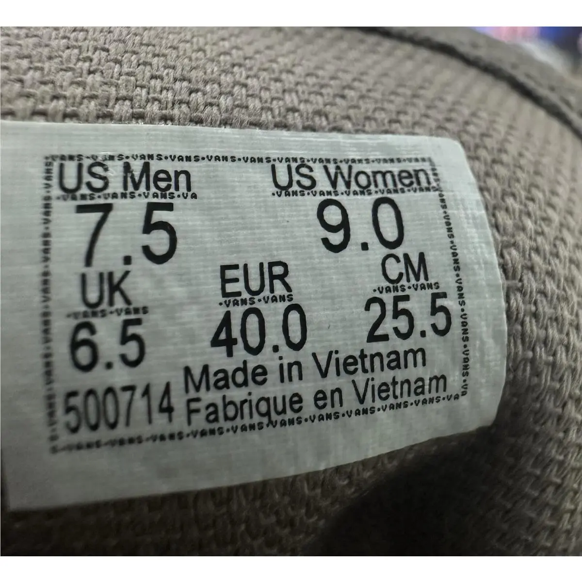 Vans shoes - VN0A2Z3ZCH8 - VN0A2Z3ZCH8 - Suede Mix Moon Rock (UPC: 0197065614744) 9