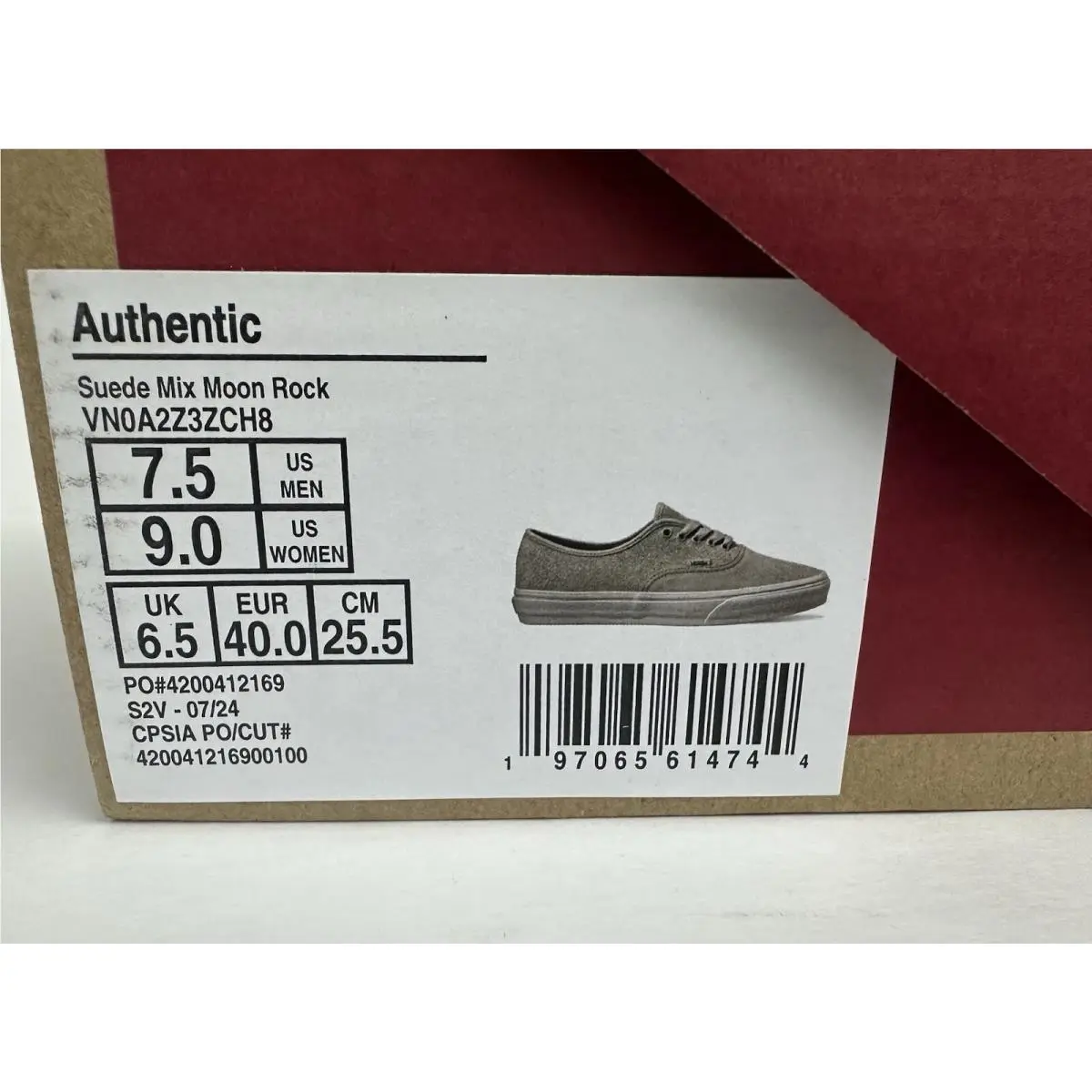 Vans shoes - VN0A2Z3ZCH8 - VN0A2Z3ZCH8 - Suede Mix Moon Rock (UPC: 0197065614744) 10