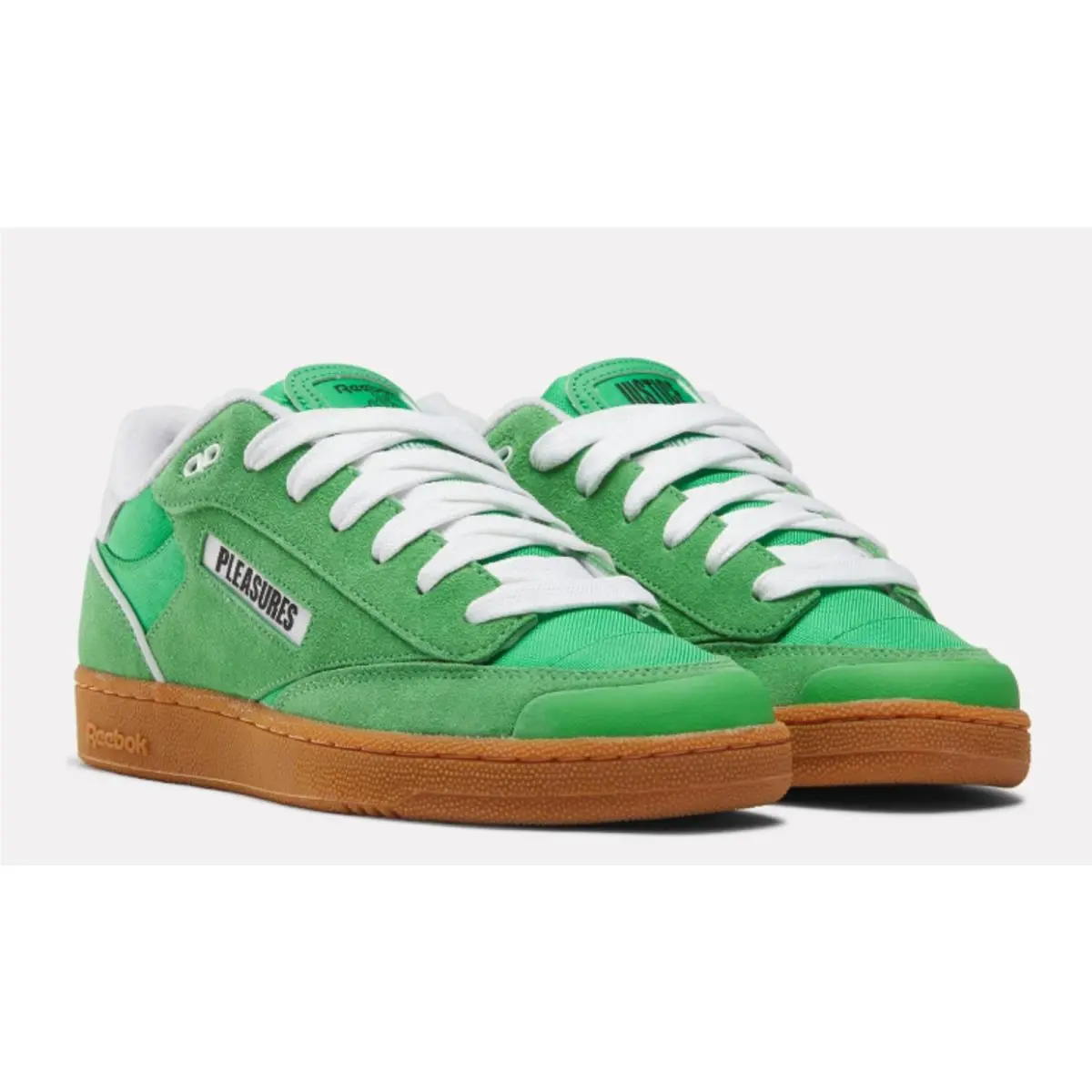 Reebok x Pleasures Club C Bulc Sneakers Mens 10 Women 11.5 Green Suede
