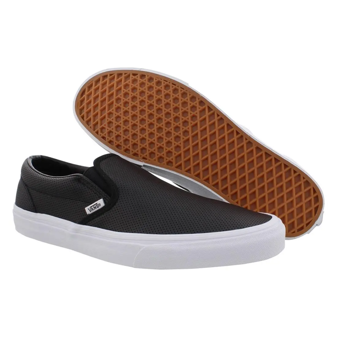 Vans Classic Leather Mens Shoes Size 9 Color: Black