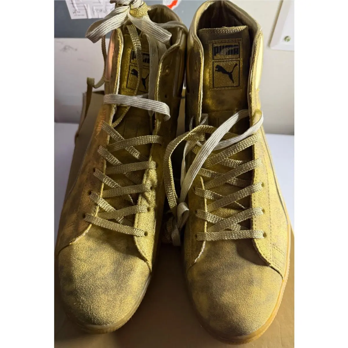 Puma shoes - Meek Mill x Puma Suede Classic - 358258-01 - Gold (UPC: 887706795214) 0