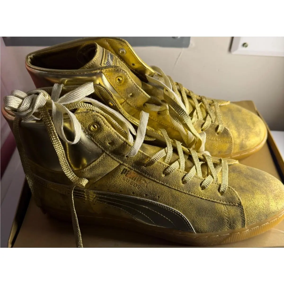 Puma shoes - Meek Mill x Puma Suede Classic - 358258-01 - Gold (UPC: 887706795214) 1