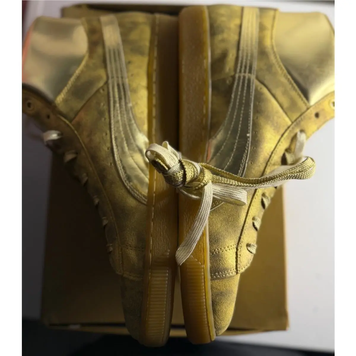 Puma shoes - Meek Mill x Puma Suede Classic - 358258-01 - Gold (UPC: 887706795214) 2
