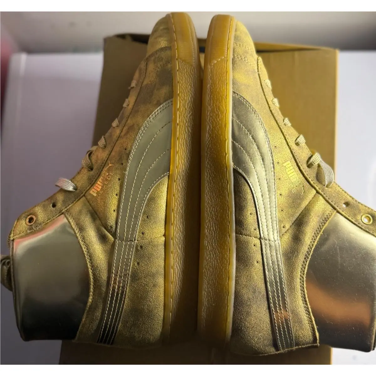 Puma shoes - Meek Mill x Puma Suede Classic - 358258-01 - Gold (UPC: 887706795214) 3