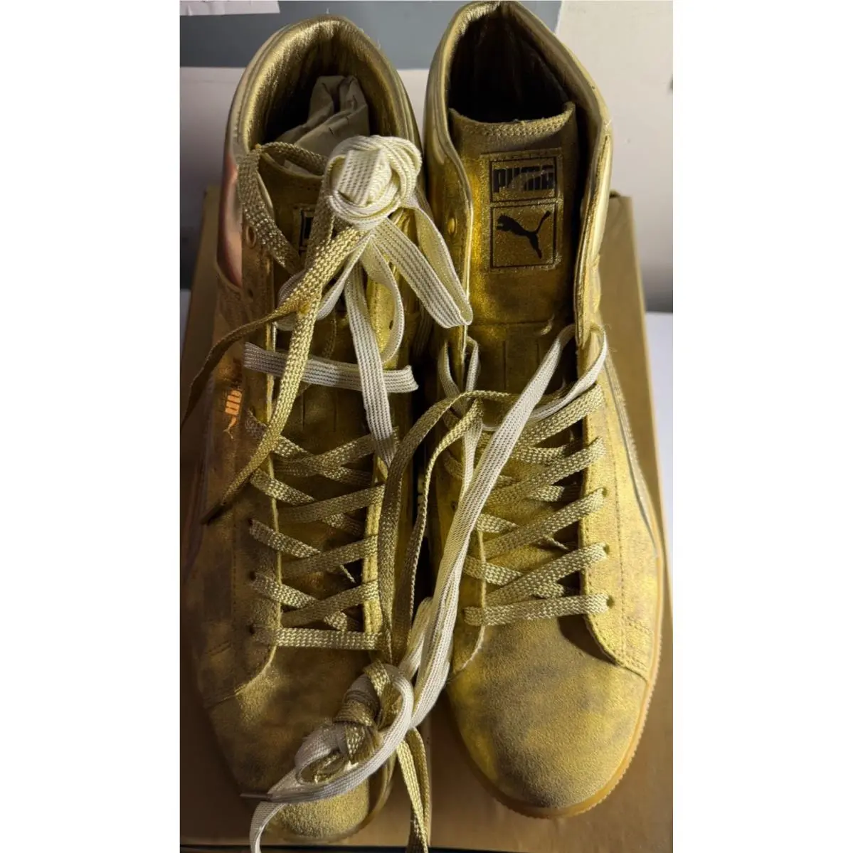 Puma shoes - Meek Mill x Puma Suede Classic - 358258-01 - Gold (UPC: 887706795214) 6