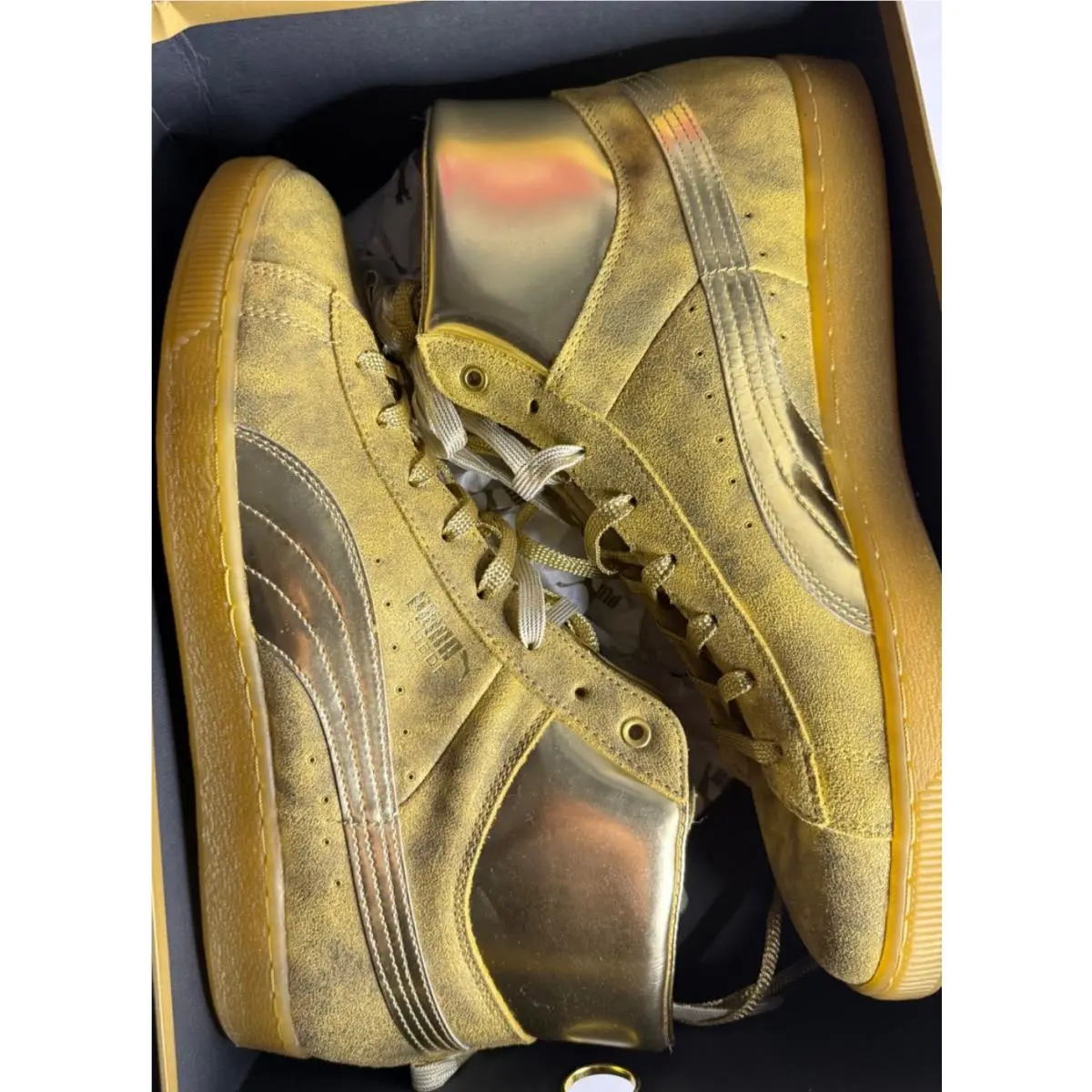 Puma shoes - Meek Mill x Puma Suede Classic - 358258-01 - Gold (UPC: 887706795214) 7