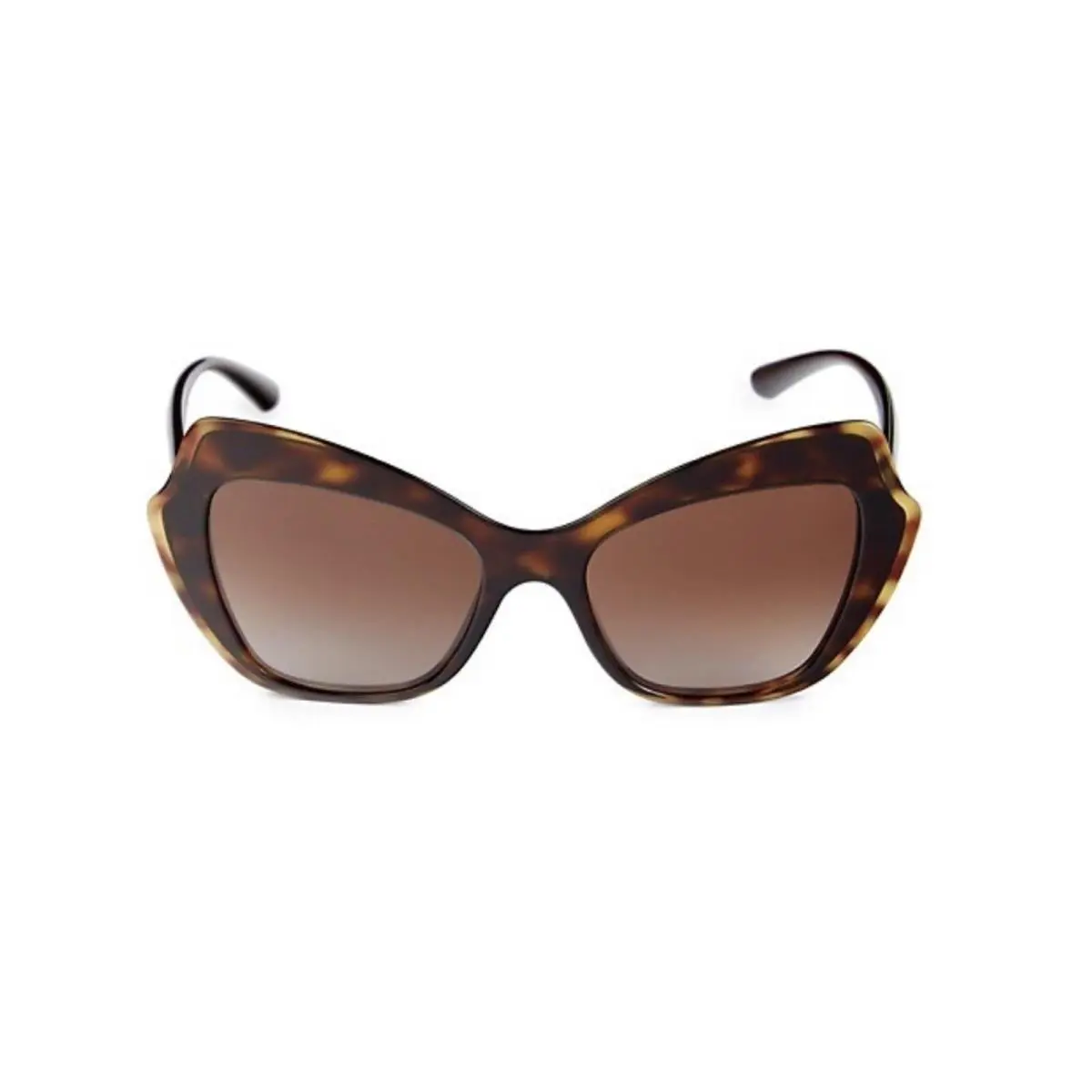 Dolce Gabbana Womens Cabana Oversized Cat Eye Havana Brown Sunglasses 52MM by Dolce & Gabbana