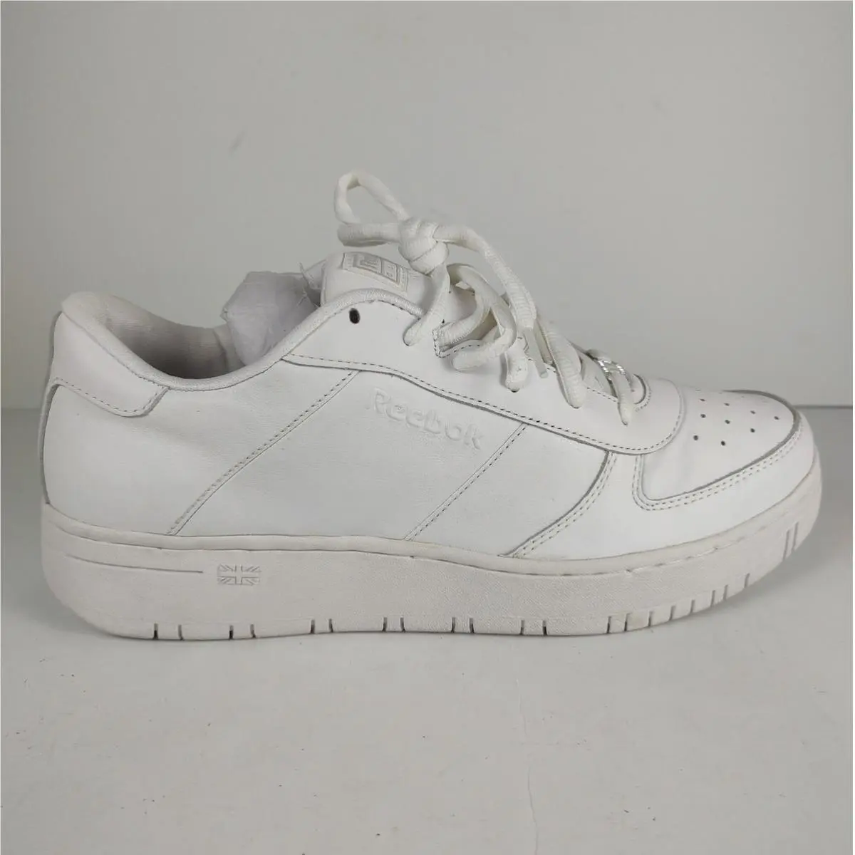 Vtg Y2K Reebok CL Amaze Low Limited Edition White Leather Sneakers Mns 12