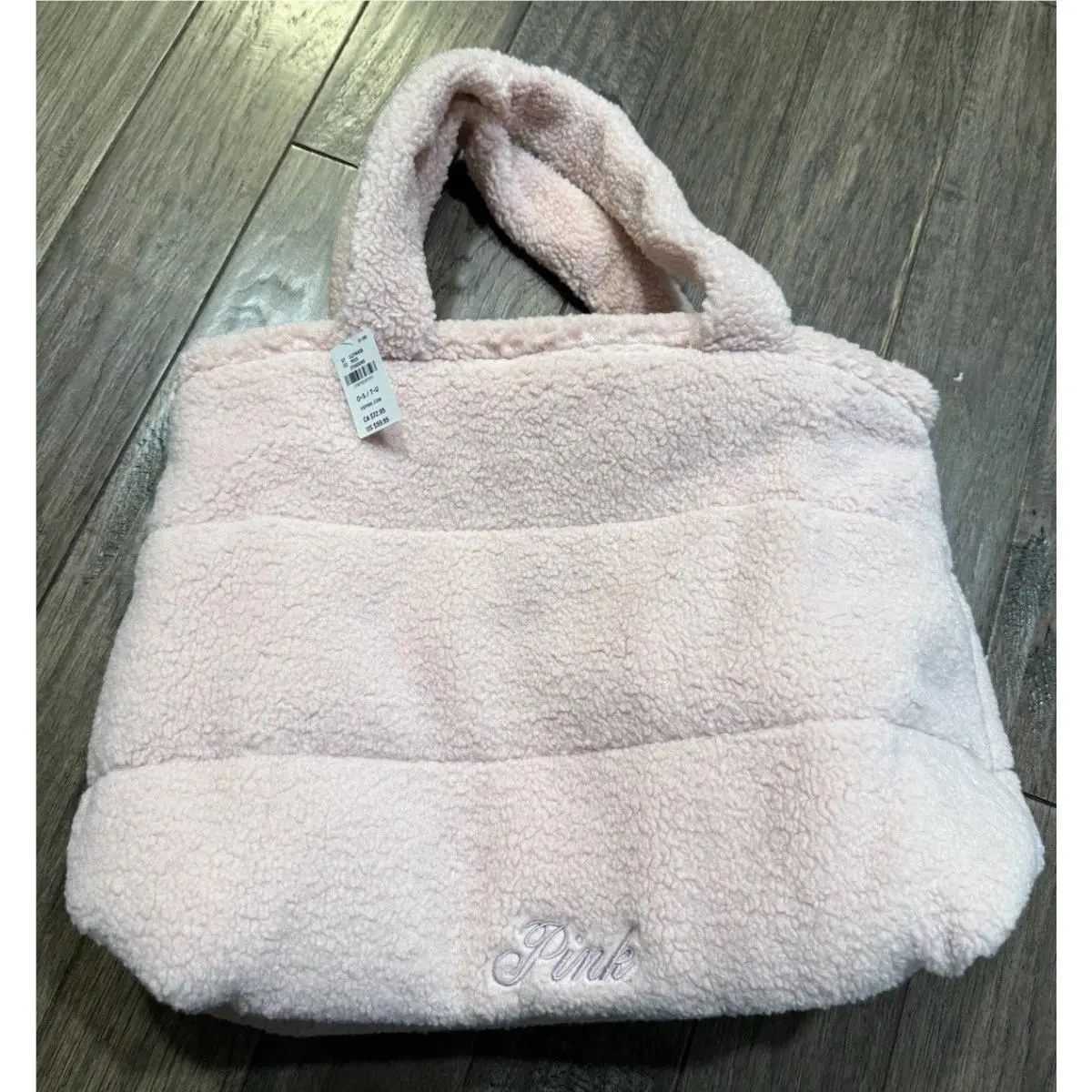 Pink By Victoria`s Secret Tote Bag Cozy Plush Sherpa Pink VS by Victoria's Secret