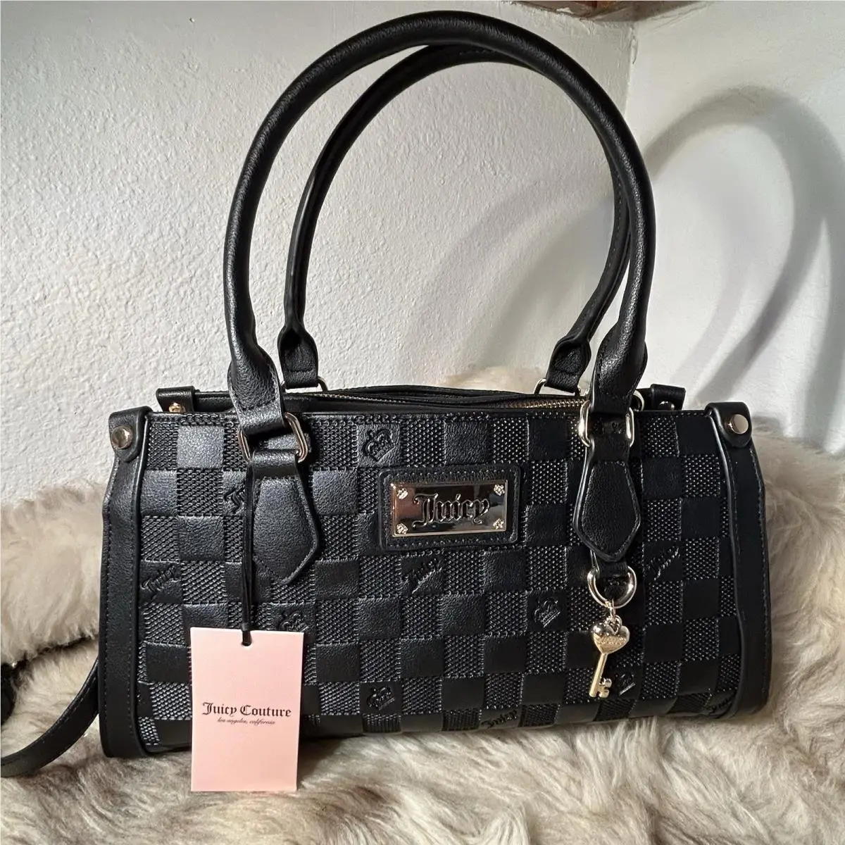 Juicy Couture Miss Independent Satchel Crossbody - Liquorice Black