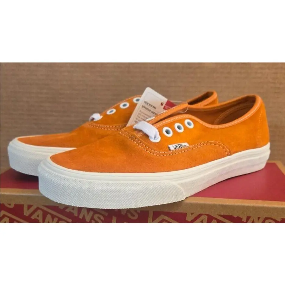 Vans Authentic 5.5 Men/7 Women Pig Suede Desert Sun/snow White VN0A5HZS9FZ