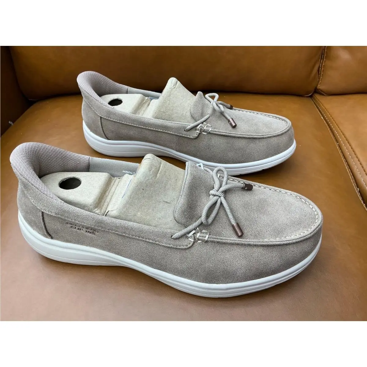 Skechers Loafers Womens 10 Taupe Slip-ins On-the-go Flex Radiant Lana