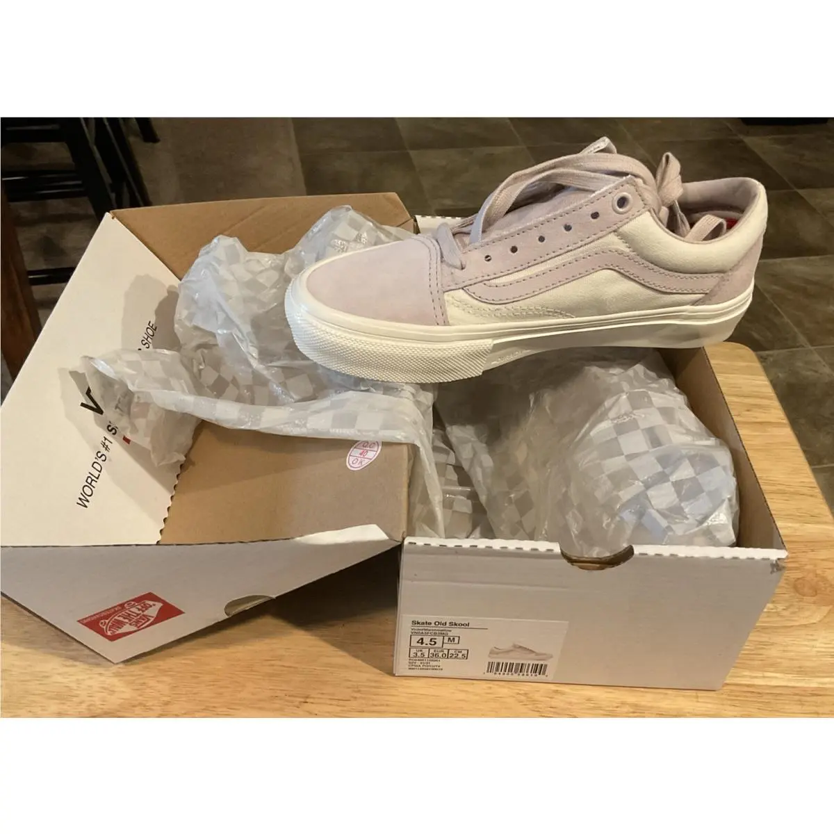 Vans Skate Old Skool Shoes Violet/marshmallow Mens Size 4.5 M Unisex W/box