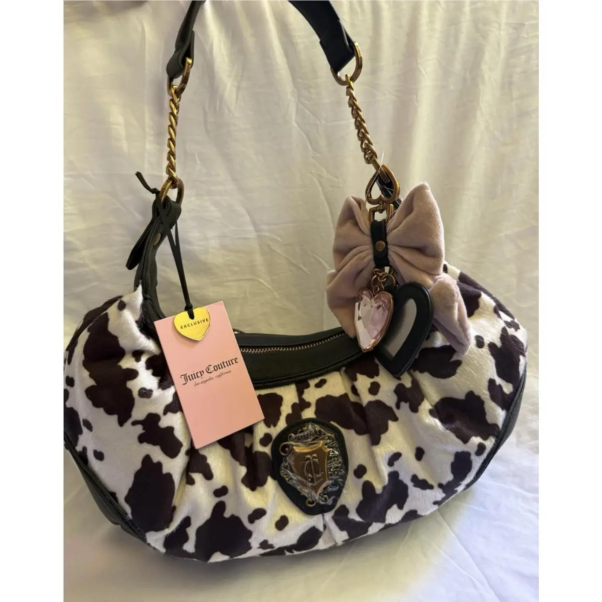 Romance Cow Print Hobo Bag by Juicy Couture