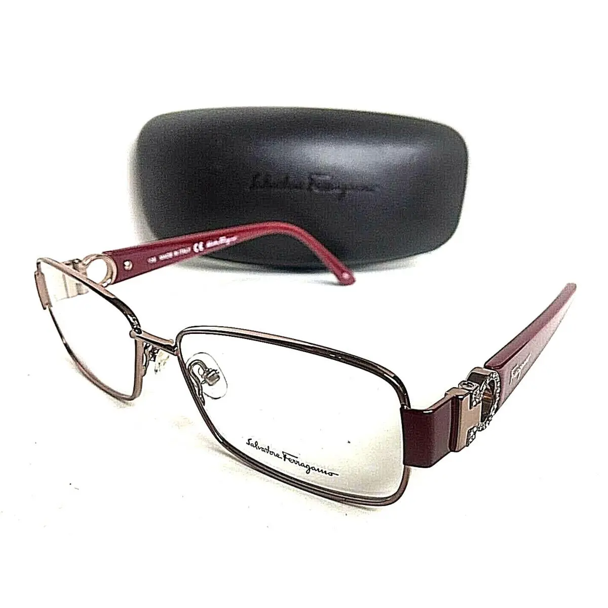 Salvatore Ferragamo SF421R 132 Silver Women`s Eyeglasses Frame 54-15-135 X2