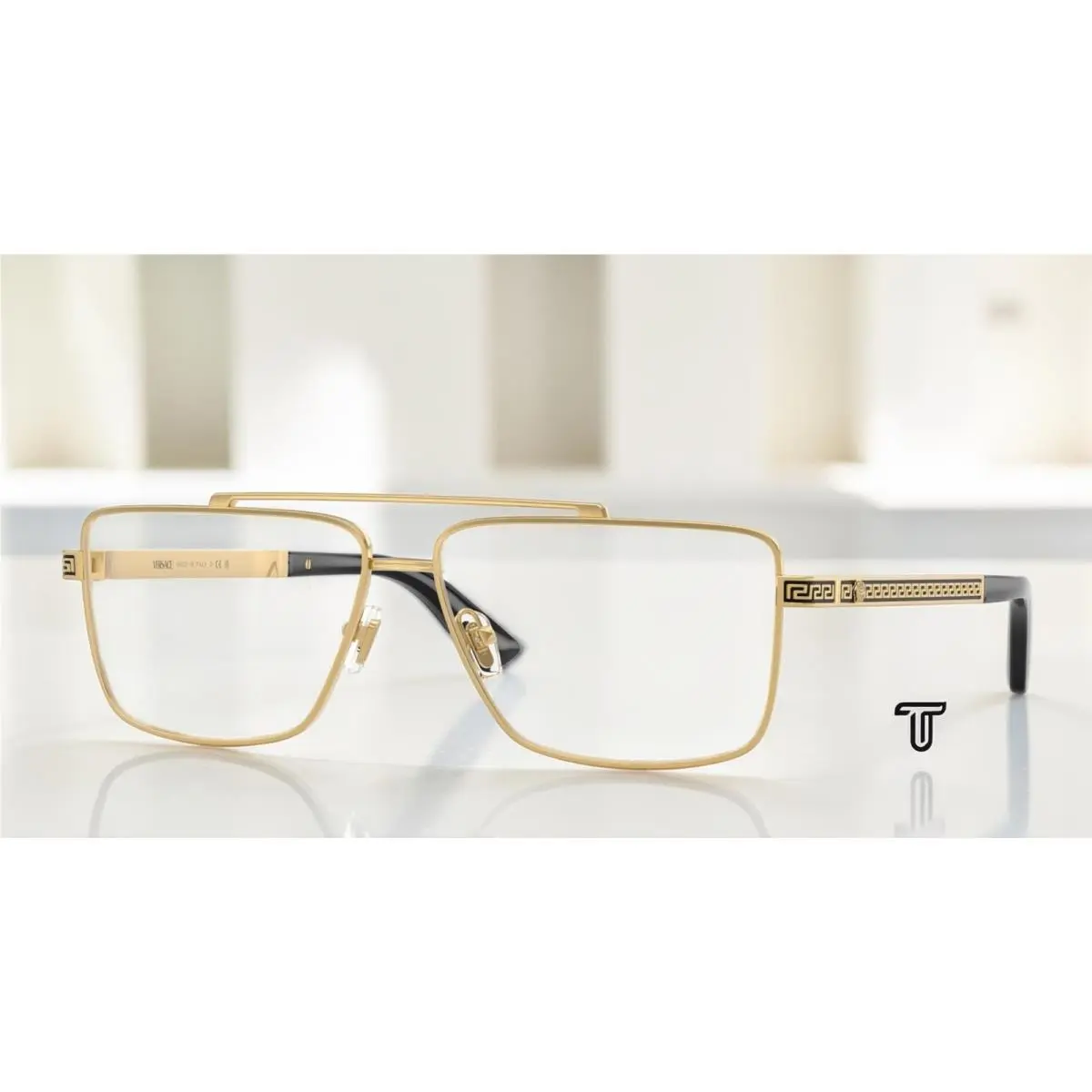 Versace VE1315 1436 Gold Demo Lens 56 mm Men`s Eyeglasses
