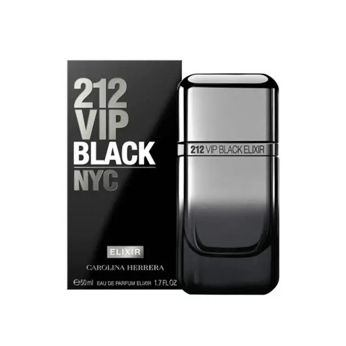 Carolina Herrera Men`s 212 Vip Black Elixir Edp Spray 1.7 oz Fragrances
