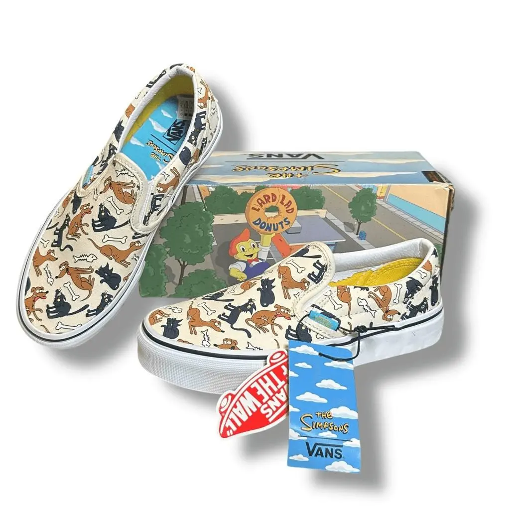 Vans x The Simpsons Family Pets Classic Slipon Youth Kids Size 4