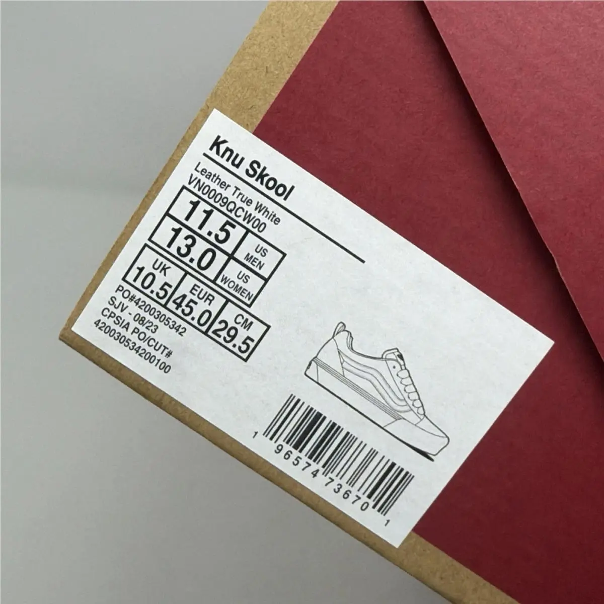 Vans shoes - Vans Knu Skool - Knu Skool - White (UPC: 0196574736701) 13
