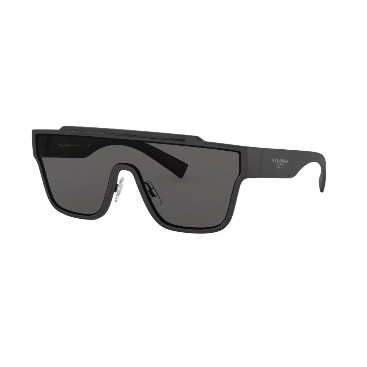 Dolce Gabbana Matte Black Unisex Shield Sunglasses DG6125 252587 by Dolce & Gabbana