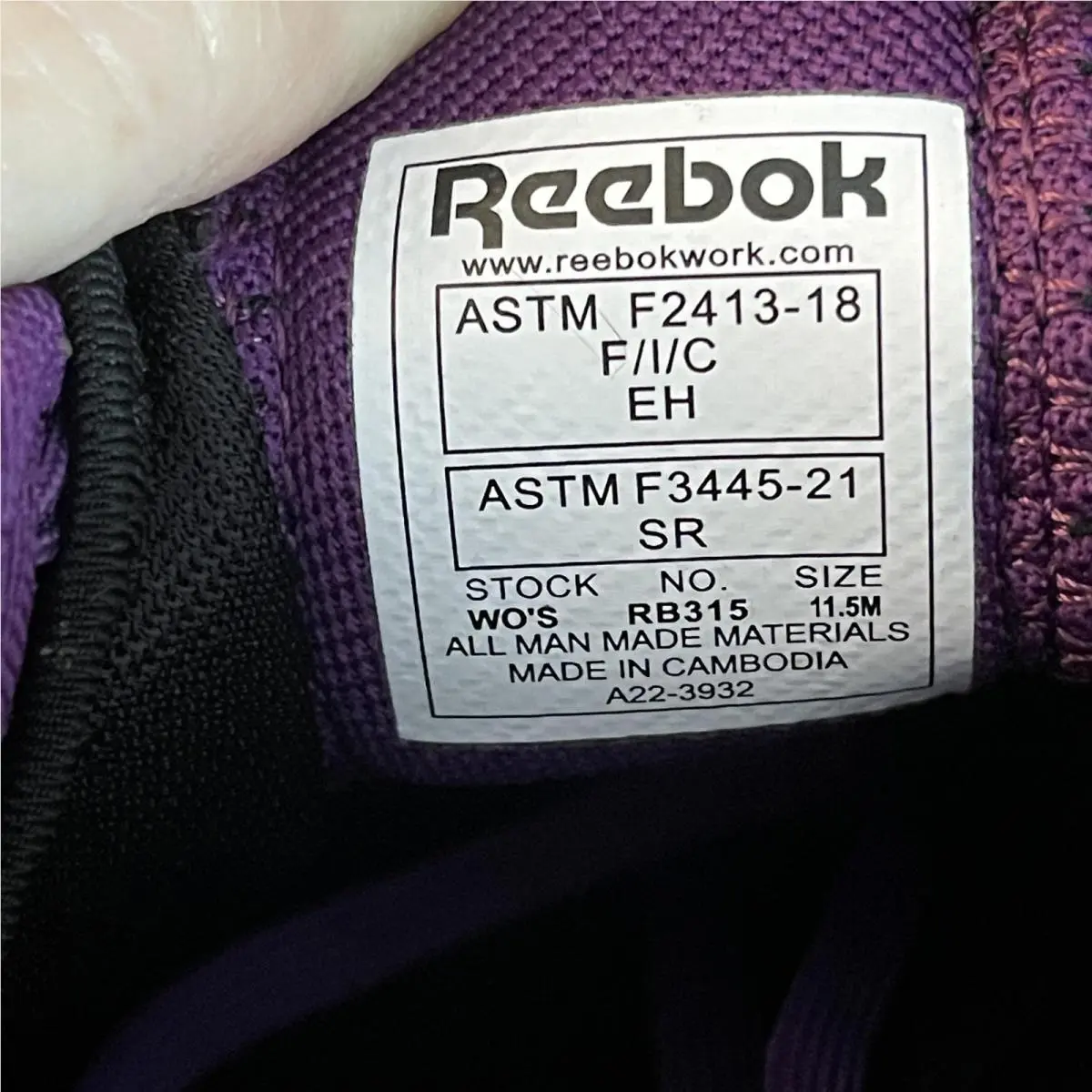 Reebok shoes - Reebok Fusion Flexweave Work RB315 - Black (UPC: 690774487918) 8