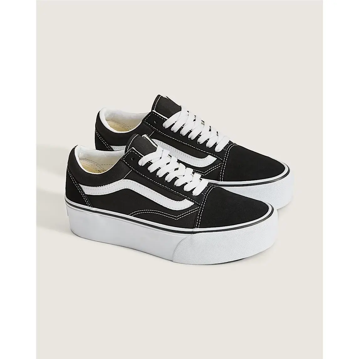Unisex Vans Old Skool Stackform VN0A7Q5M6BT Black/white Sneaker-size 4.5