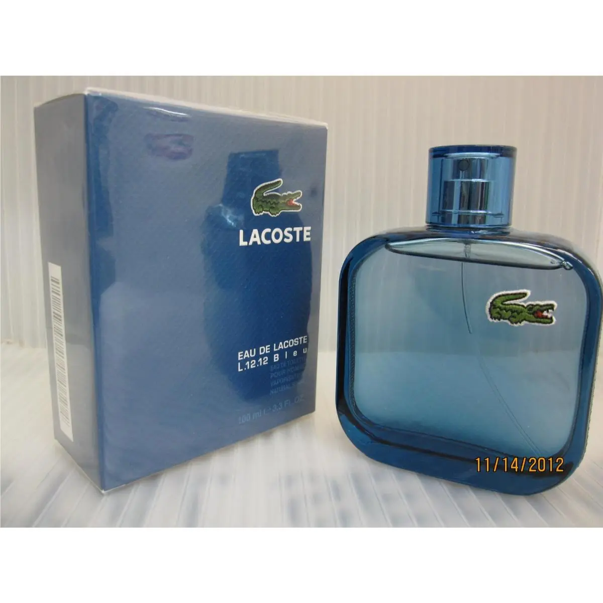 Eau DE  L.12.12 Bleu Pour Homme 3.3 oz / 100 ML Edt Spray Box by Lacoste