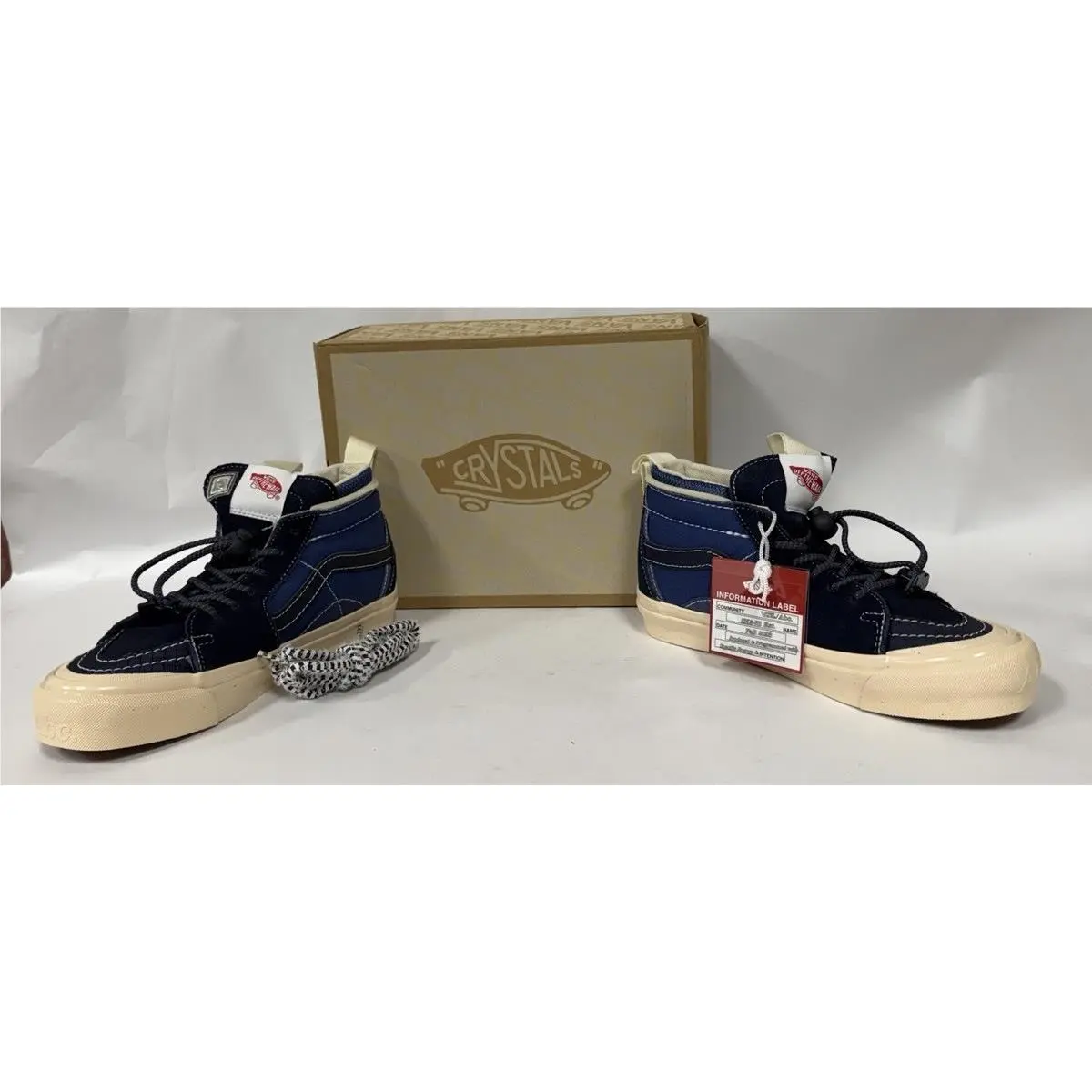 Vans Abc Advisory Board Crystals Sk8-Hi Ext Navy Blue Wmns Sz 6.5 C13