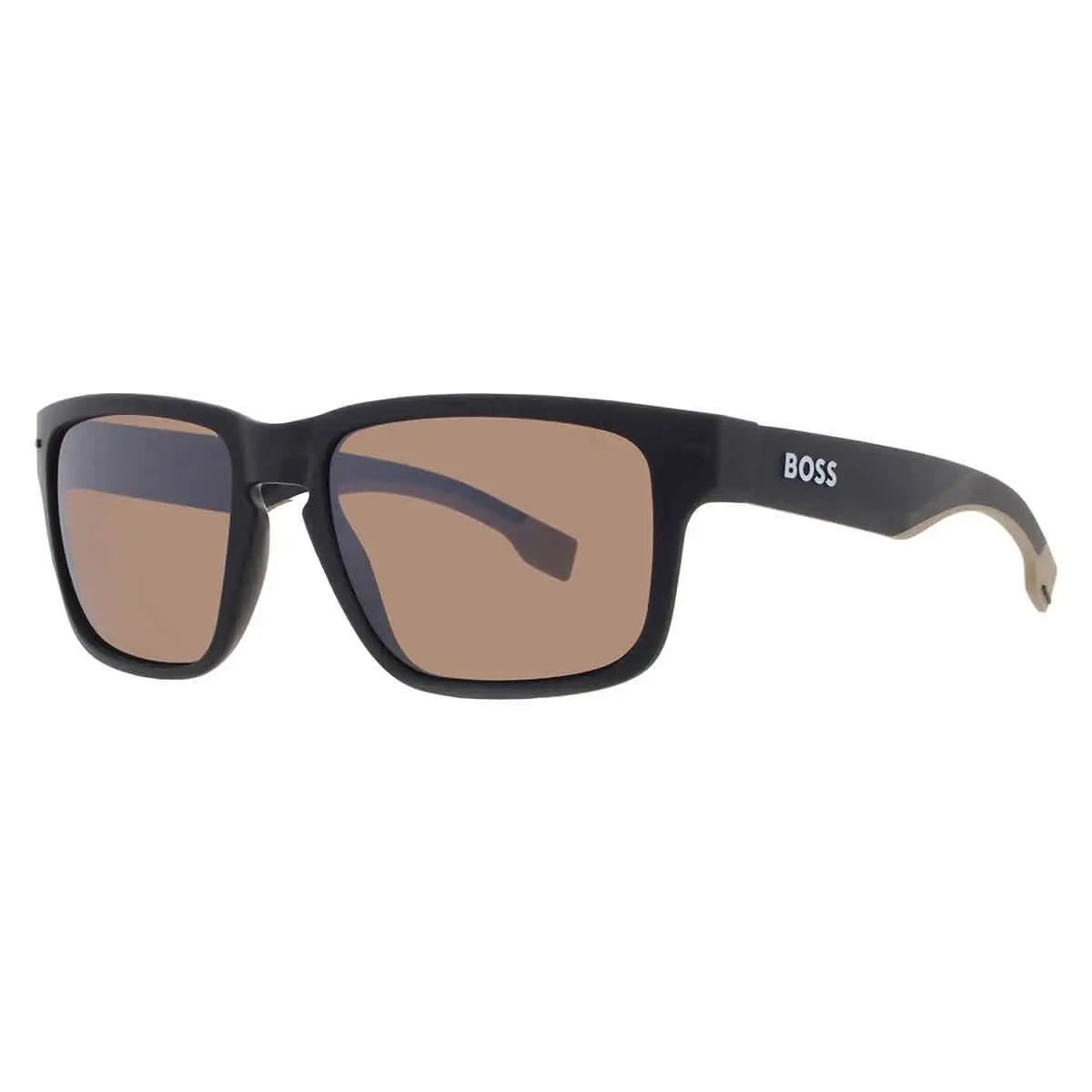Polarized Brown Square Men`s Sunglasses Boss 1497/S 0087/6A 55 by Hugo Boss