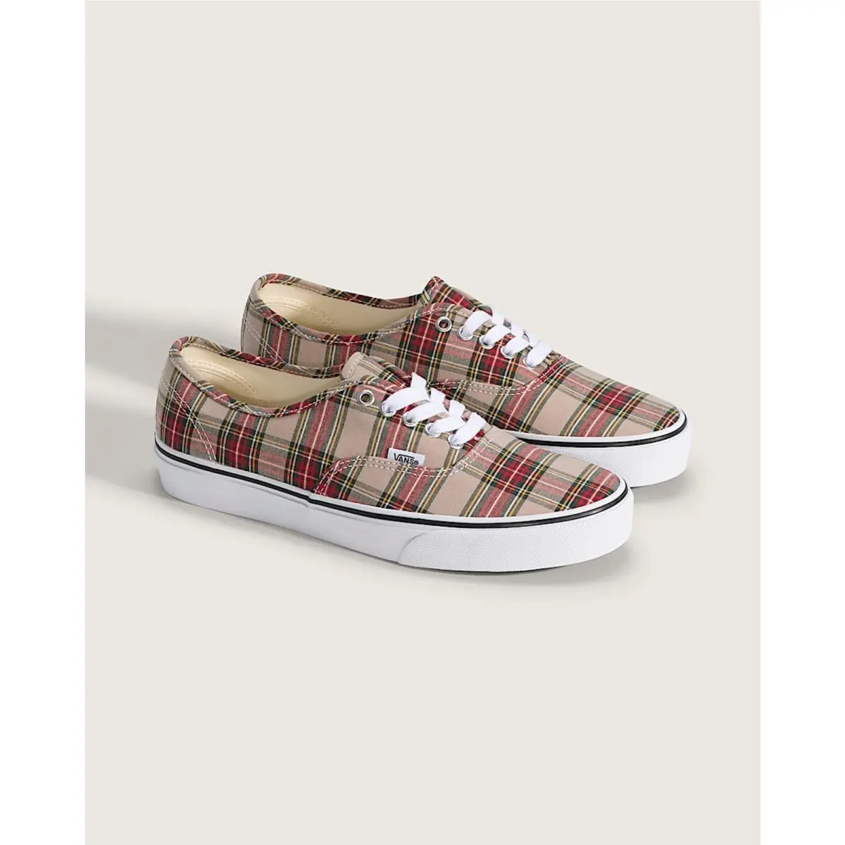 Vans Women`s 7 Low Top Sneaker Plaid Tan VN000EGATAN