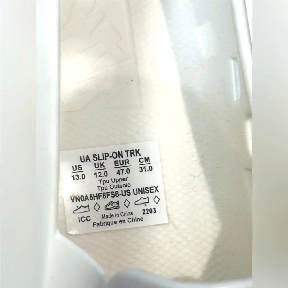 Vans shoes - VANS TRK Slip On Rubber Water Shoes - White, Exterior: Multicolor 8