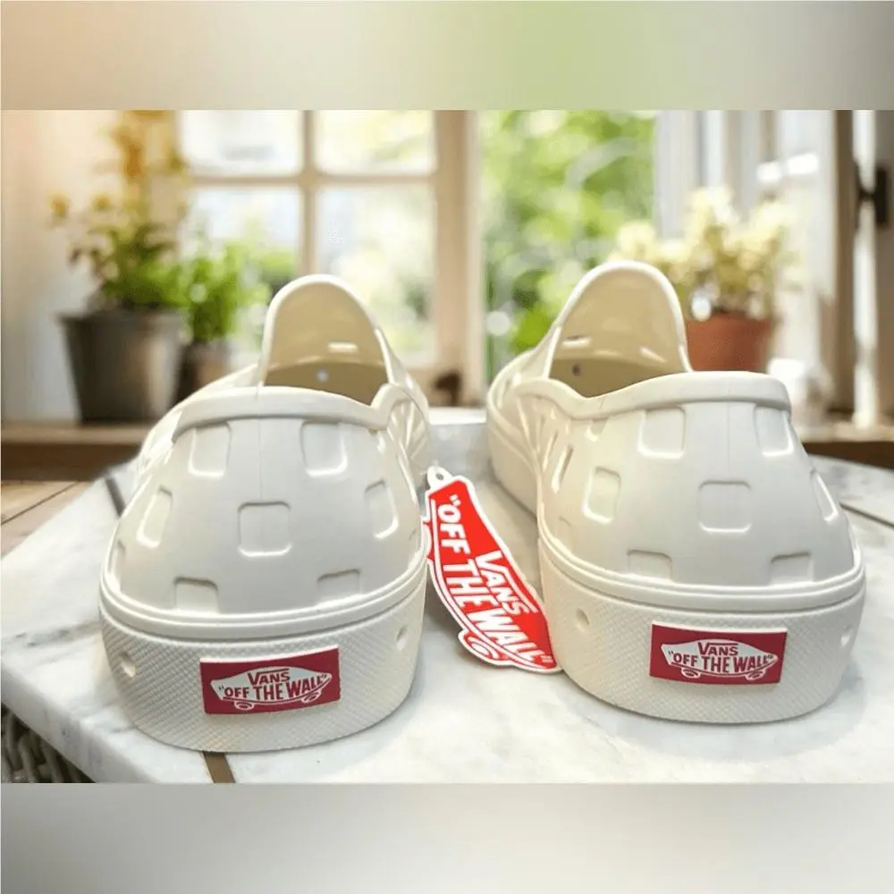 Vans shoes - VANS TRK Slip On Rubber Water Shoes - White, Exterior: Multicolor 7